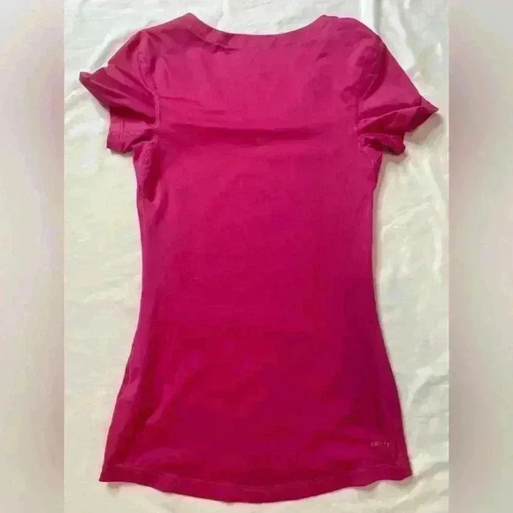 Nike Pro Dri Fit Short Sleeve Women’s Size XS Workout Active Shirt Pink - Picture 4 of 5